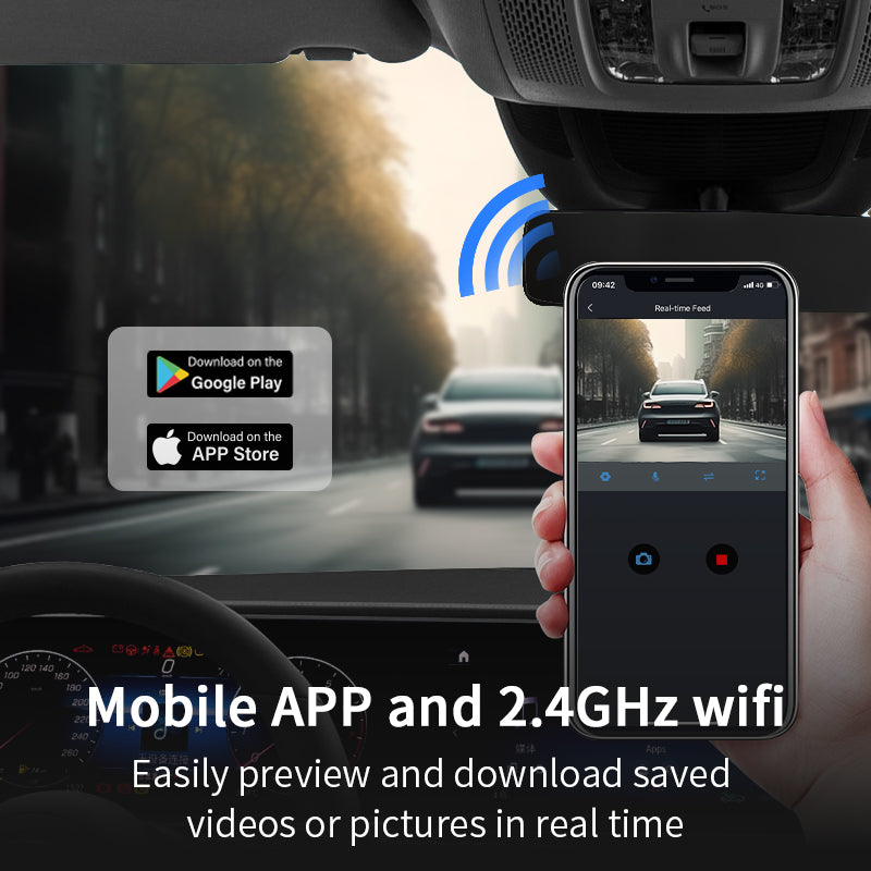 JT-4K-07 3-Channel Dash Cam (64GB SD Card)