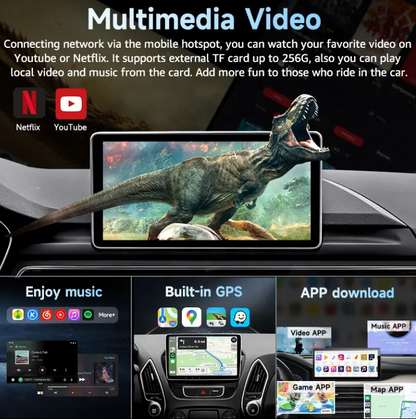 Ai Box,Wireless CarPlay & Android Auto Adapter, Supports Netflix/YouTube/Screen Mirror/TF Card (2GB + 32GB)