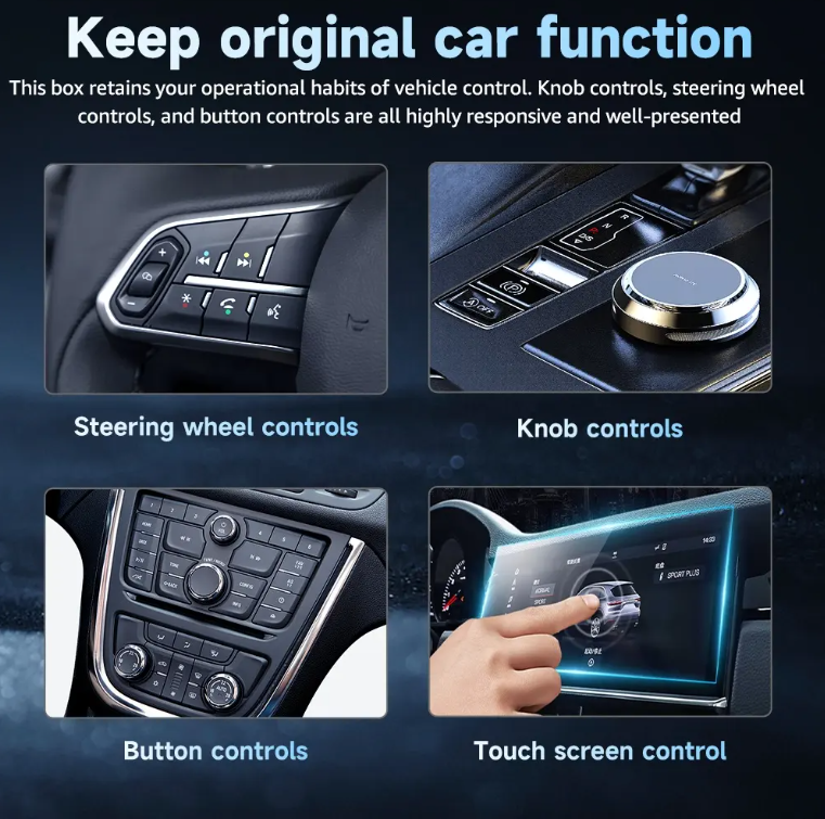 Ai Box,Wireless CarPlay & Android Auto Adapter, Supports Netflix/YouTube/Screen Mirror/TF Card (2GB + 32GB)