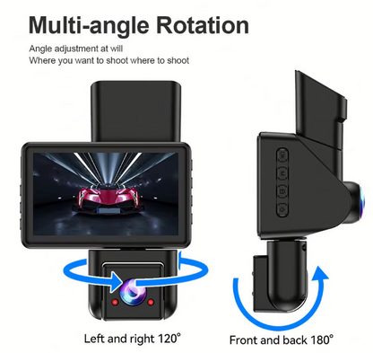 JT-FHD-07 - Full HD 3 Channel Dash Camera (64GB SD Card)