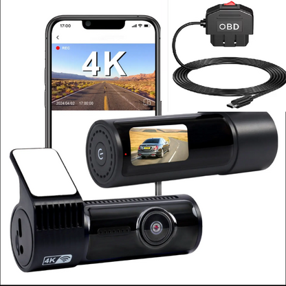 JT-4K-06 Ultra HD 2- Channel Dash Camera (64 GB SD Card)